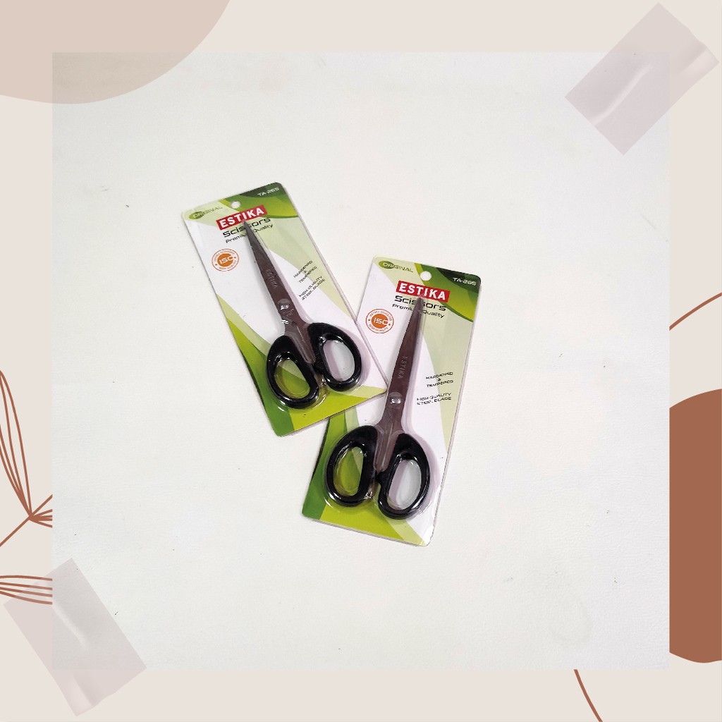 

Gunting estika scissors tanggung TA-265 hitam original