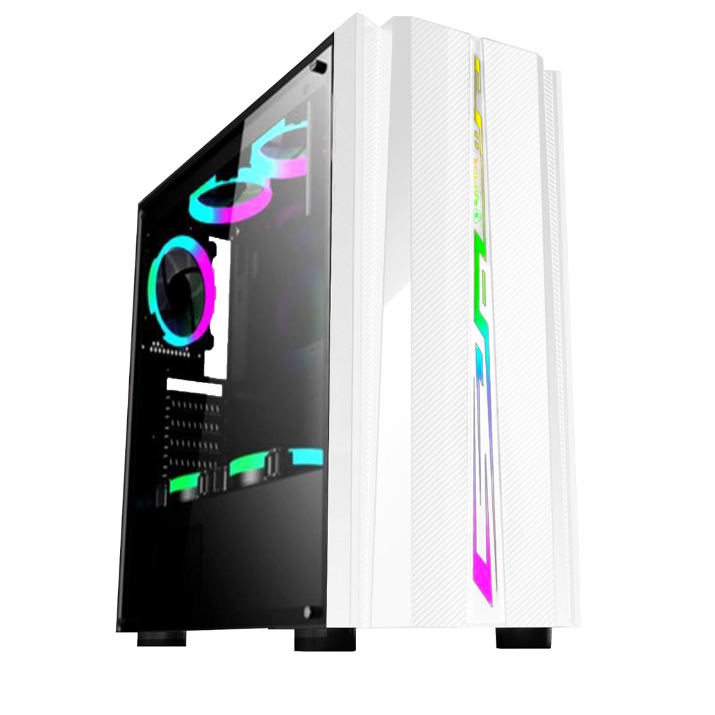 Casing Gaming Raptor 1608 White Led Strip Rgb - Casing Gaming RGB