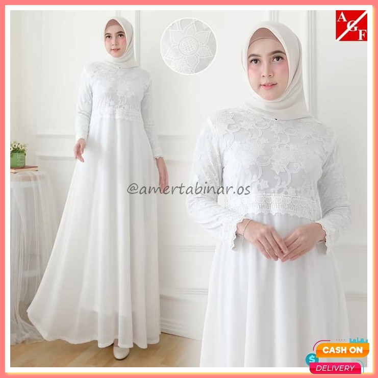 Jual Wc Busana Muslim Gaun Pesta Muslimah Baju Pesta Wanita Kondanga Hh8 Baju Gamis Wanita Putih Mu Shopee Indonesia