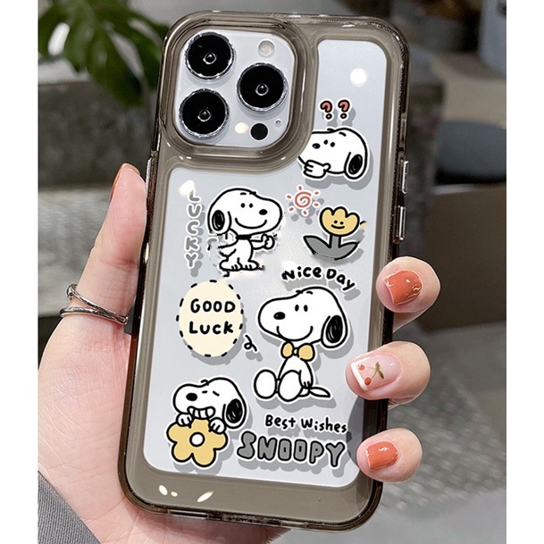 Soft Case Silikon TPU Transparan Motif Anjing Lucu Untuk IPhone 14 13 12 11 Pro XS Max X XR 8 7 6 6S Plus