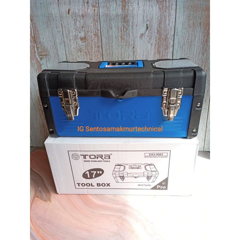 TORA 17&quot; Toolbox Tool Box PVC Fiber + Besi Steel Kotak Kunci Perkakas