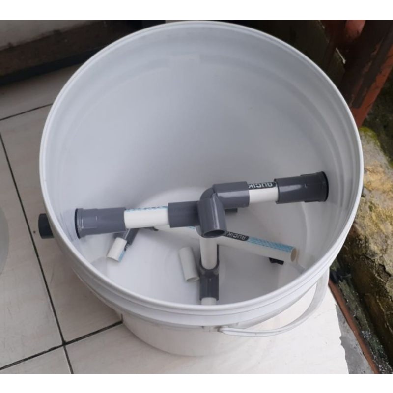 FILTER EMBER BIO FILTER KOLAM ikan koi tanpa media filter UK 25L-putih