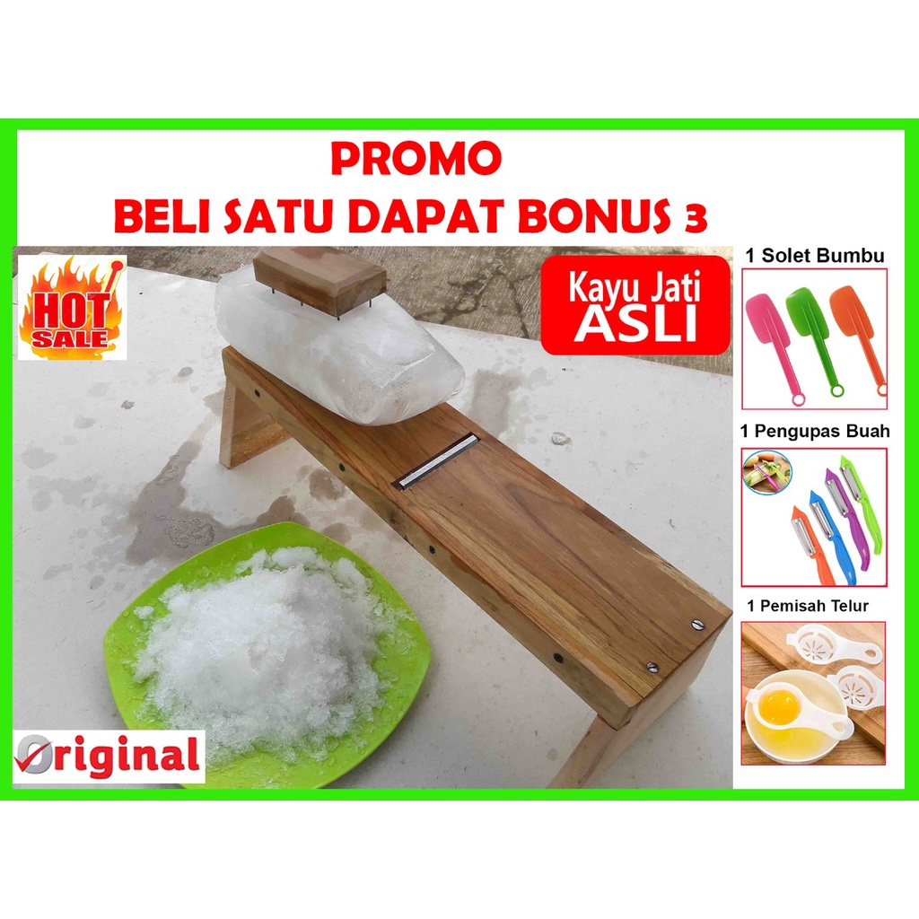

Serutan Es batu Serut Es Ice Crusher dari KAYU JATI