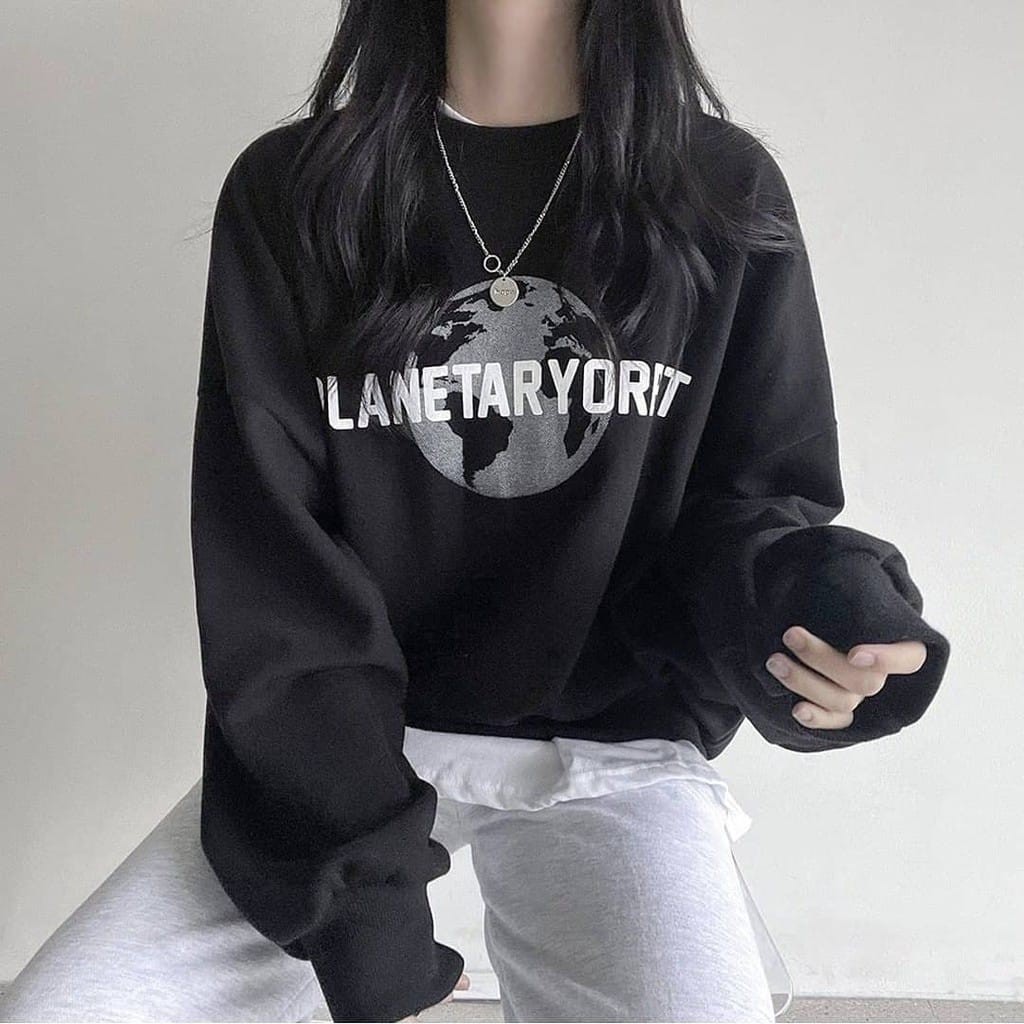 PLANETARYORBIT SWEATER OVERSIZE - SWEATER WANITA - SWEATSHIRT WANITA