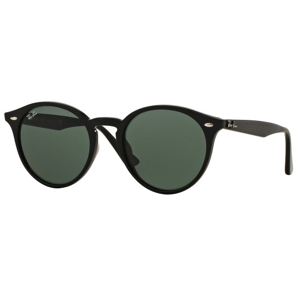 Ray-Ban Sunglass Round RB 2180F 601/71 49 Black w/ Green