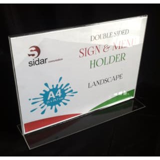 

Plastik Wraping - Baterai Alkaline - Tinta Stempel Tempat Brosur Akrilik/Acrylic A4 Landscape Produk