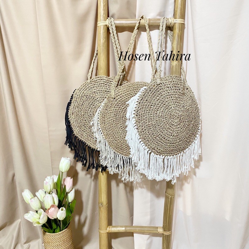 tas agel bali / tas anyaman bali / tas pantai / tas rumbai bali