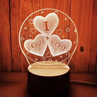 Creative 3d Night Light Table Lamp Usb Desk Lamp Bedroom Cute Table Lamp Led Acrylic Night Light Shopee Indonesia