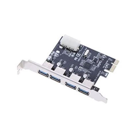 Pci express x1 NB usb A 3.0 hub 4 port 5Gbps for pc cpu - Pcie pci-e usb3.0 4 slot expansion card