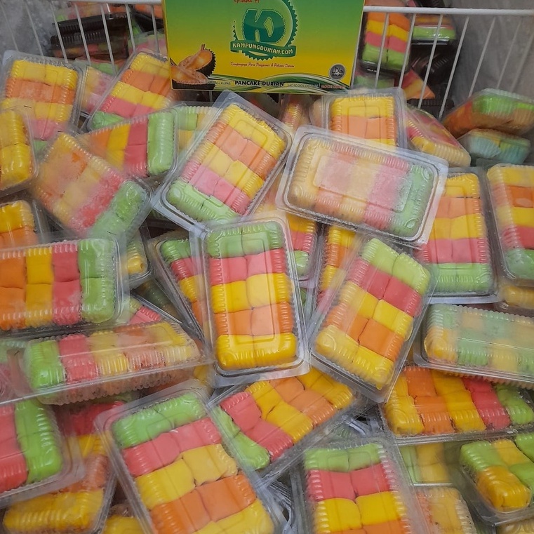 

Pancake durian kemasan Mika, mini isi 10