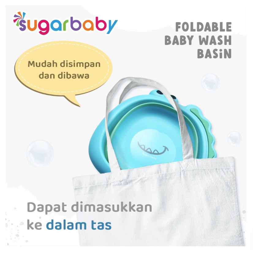 Sugar Baby Baskom Lipat Praktis Foldable Baby Wash Basin Ember Lipat Multifungsi CBKS