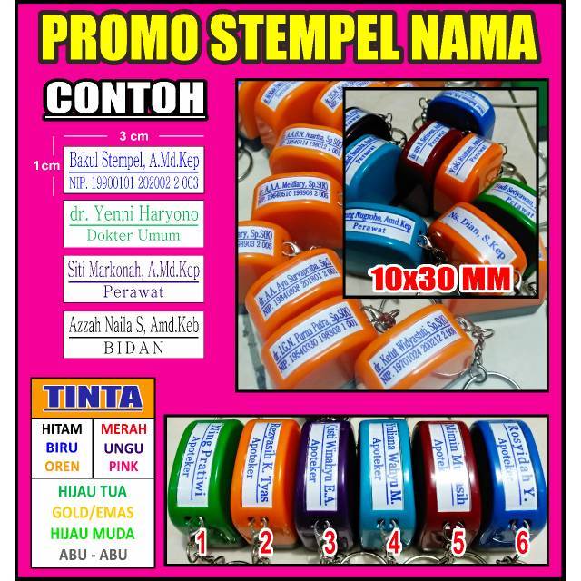 

STEMPEL NAMA NIP DOKTER PERAWAT BIDAN NOMOR 10x30 mm