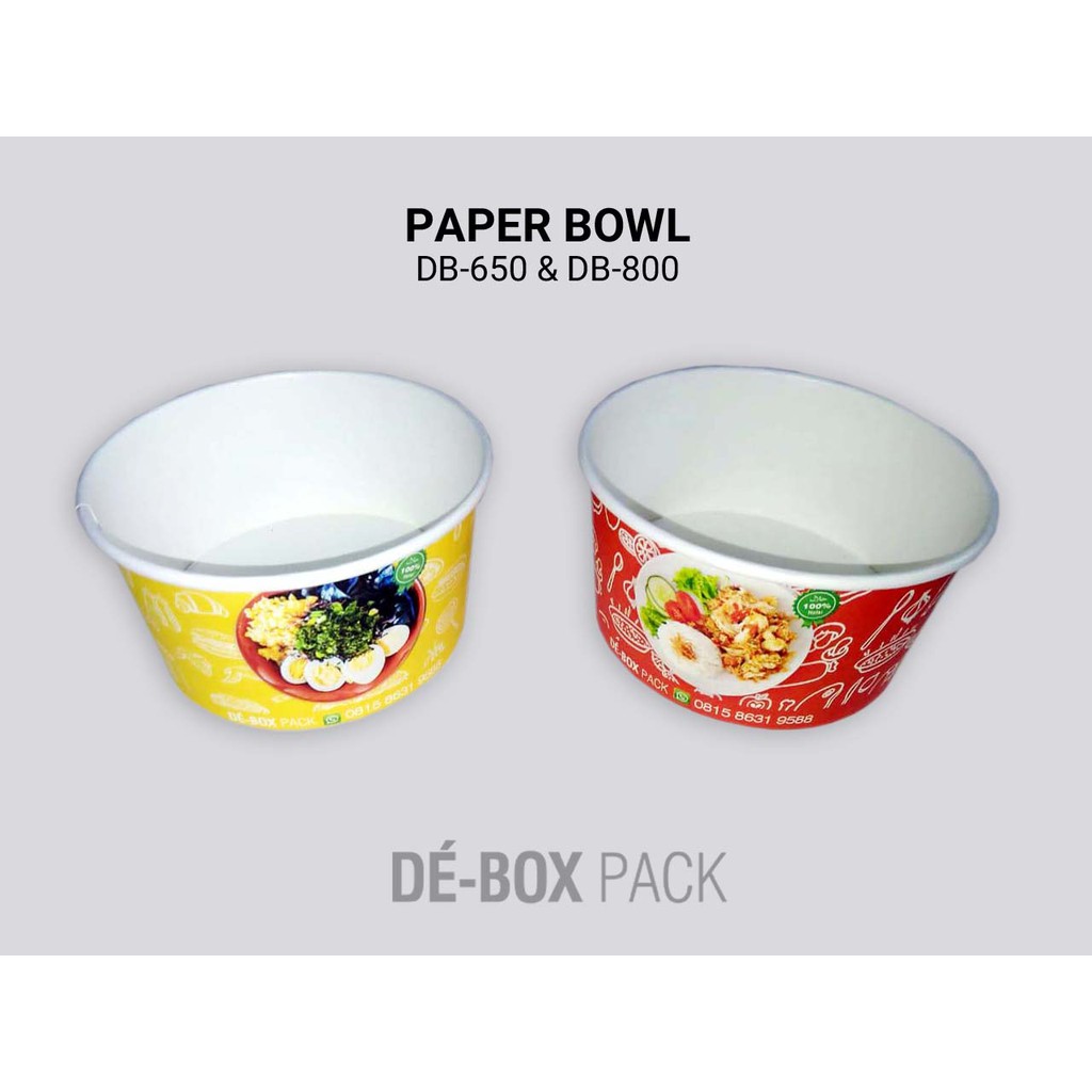 TERMURAH PAPER BOWL CETAK CUSTOM DESIGN UKURAN 800ML BERKUALITAS