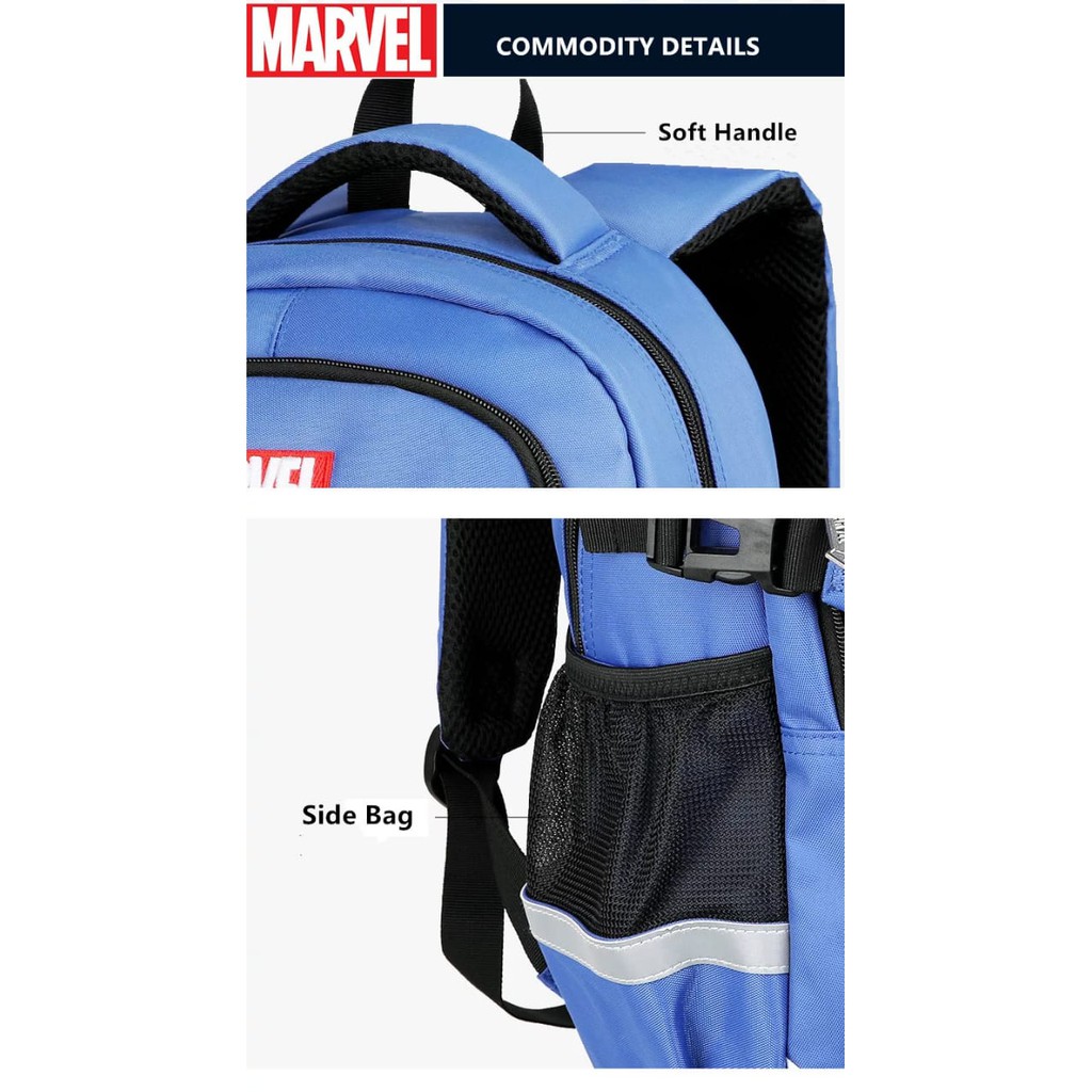 RH BAGS (COD) Tas Ransel Sekolah Anak Laki2 Perempuan Marvel Sport / Tas Ransel Anak SMP SMA Hero