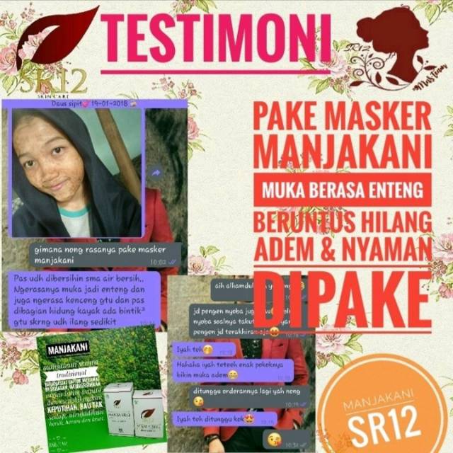 Masker Manjakani Sr12 Masker Wajah Masker Herbal Indonesia
