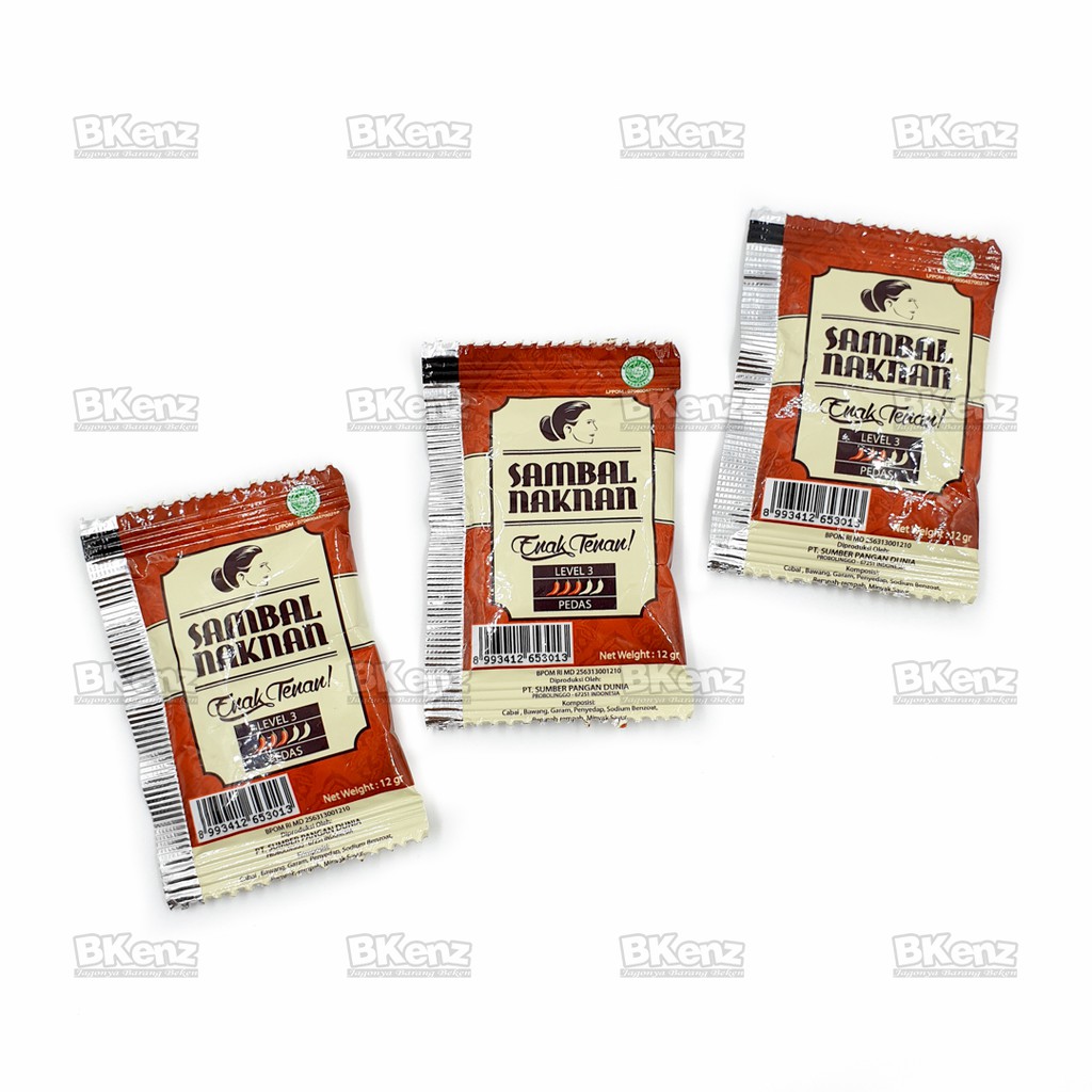 

Paket Isi 3 Sachet Naknan Sambal Bawang Nak Nan Enak Tenan