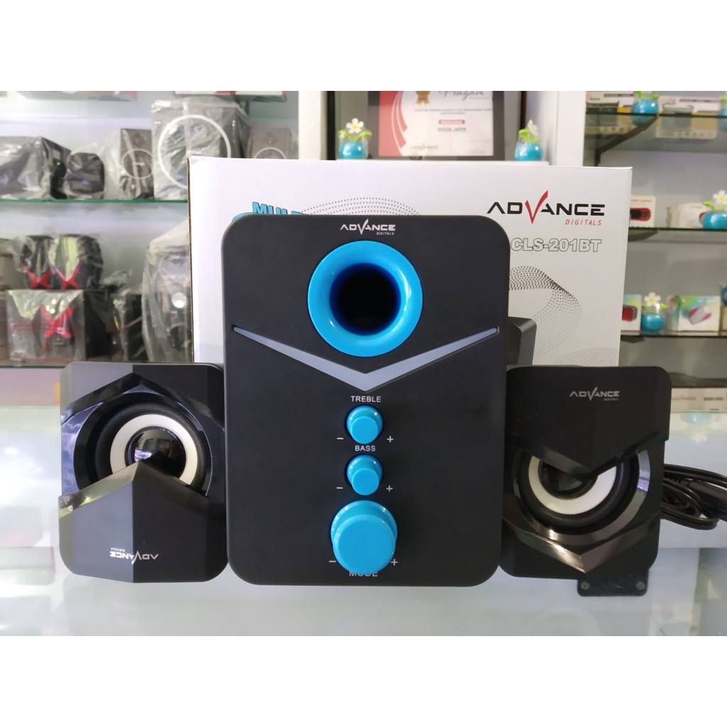 Speaker Advance CLS-201 BT Bluetooth Extra Super Bass / Speaker LED lampu speaker Komputer PC Laptop