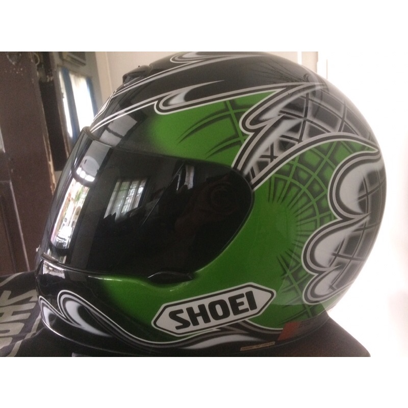 Helm SHOEI TZ-1 Kawasaki Green ORI Made in Japan size L rare item