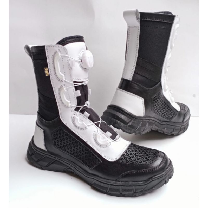 Sepatu pdl tni polri  provost polri tali putar X tali biasa