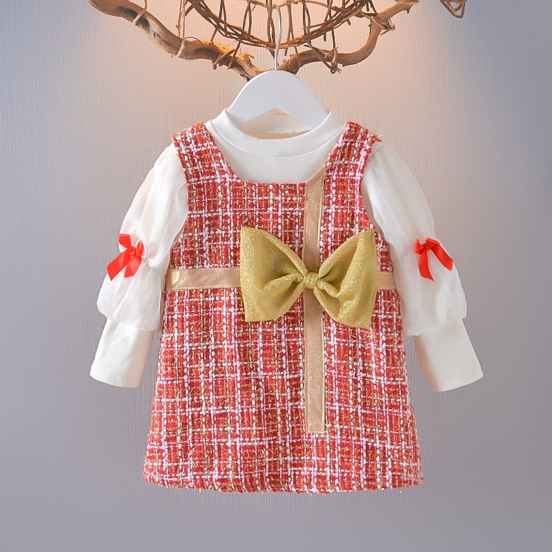 0-3TAHUN DRESS ANAK BAYI PEREMPUAN KUALITAS IMPORT / DRESS PESTA ANAK PEREMPUAN/GAUS PESTA BAYI-KANVAS PITA RED NEW