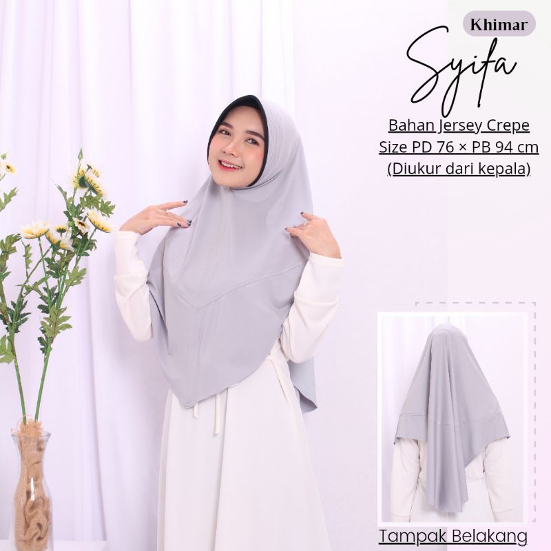 Termurah!! Hijab Dewasa/Hijab Khimar-Khimar Syifa Bahan JerseyCrepe-Hijab Murah-Best Seller