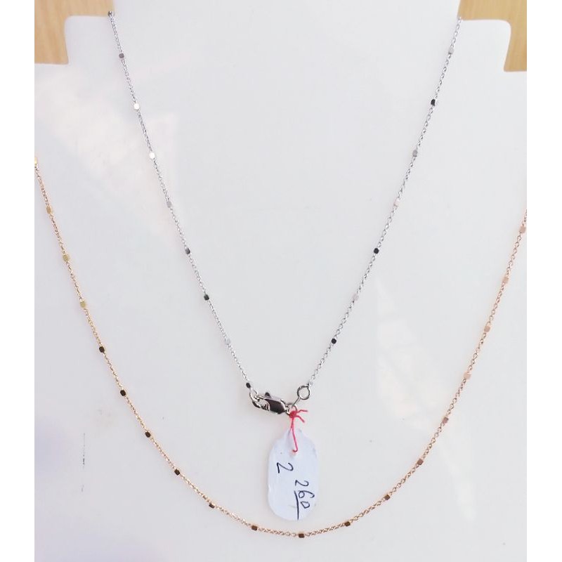 kalung jedar emas kuning, putih, rosegold 75persen