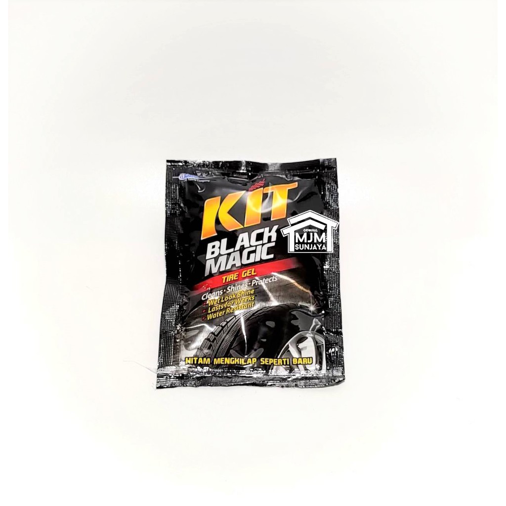 KIT Black Magic Tire Gel Hitam Semir Pengkilap Ban Motor Mobil 32mL x 12 pcs Renceng Lusin