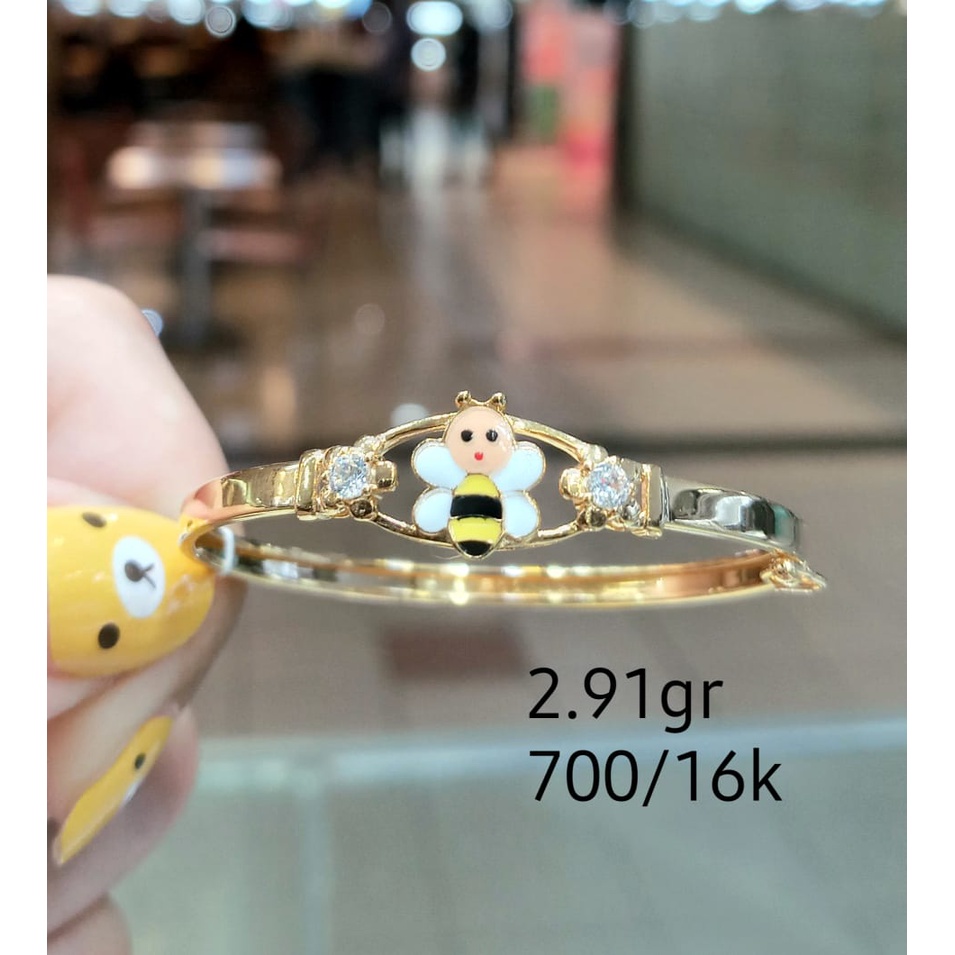 Gelang Anak Kaku Emas Bee Lebah Kadar 70% 2.91 Gram