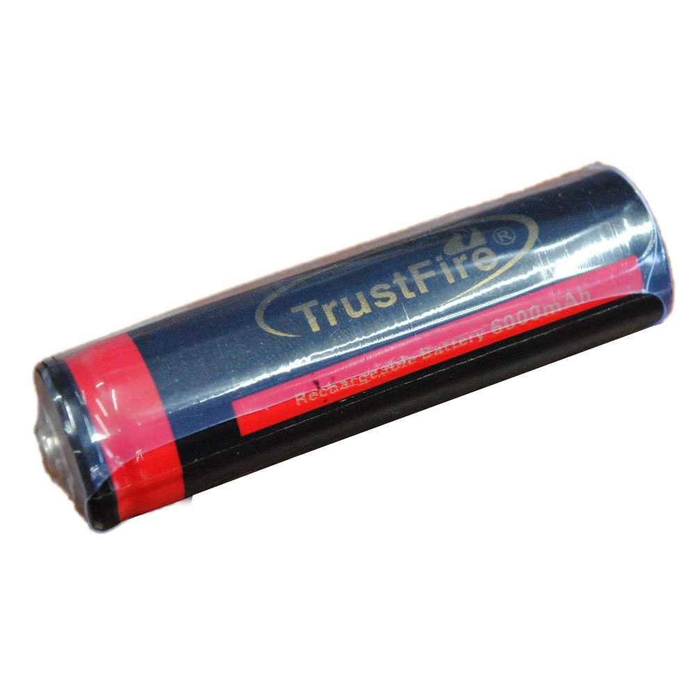 Trustfire Baterai Li-ion 18650 6000mAh 3.7V Button Top - BRC 18650