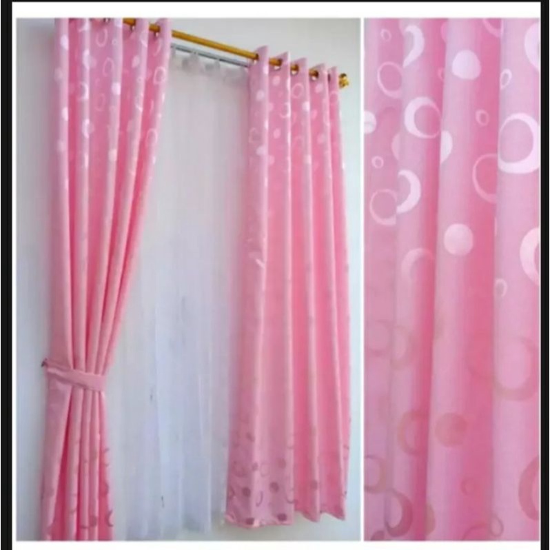 gordeng  original polos embos | gordeng polkadot [ PINK ] Tirai# jordeng jendela #hordeng pintu