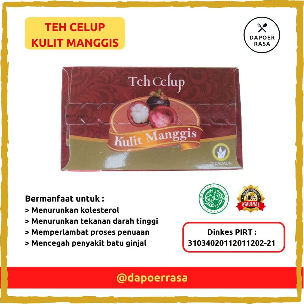 

Minuman Kesehatan Teh Celup KULIT MANGGIS Minuman Herbal Original Obat Penurun Kolesterol
