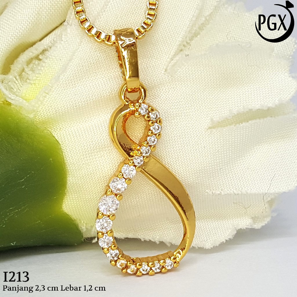 PGX Liontin Kalung Xuping Wanita Perhiasan Lapis Emas Aksesoris Fashion - I213