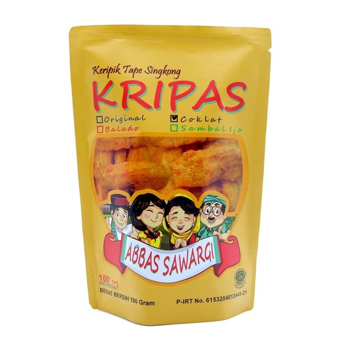 Kripas Keripik Tape Singkong Variant Cokelat - 100gr