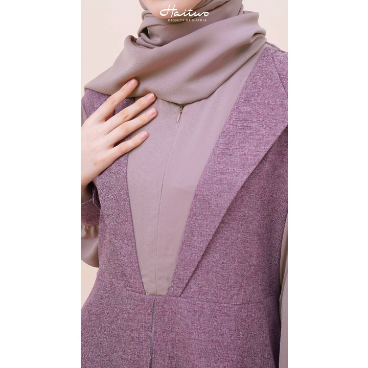 Haitwo Gamis EMERALD 16 Bahan Tweeny mix Viano mix Tule Dress Muslimah Simpel Casual