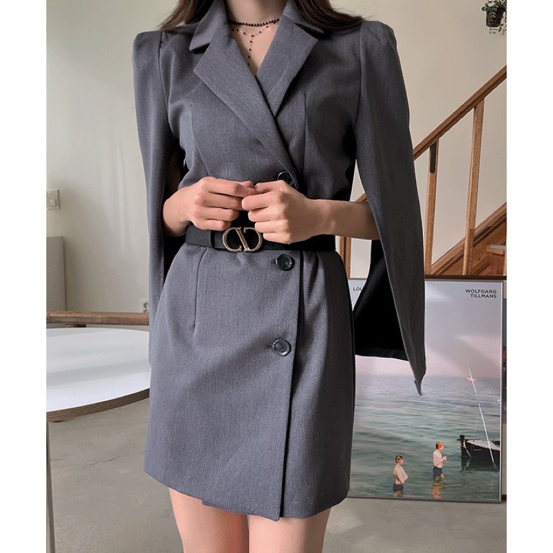 Somedays Cape Belt Blazer Dress
