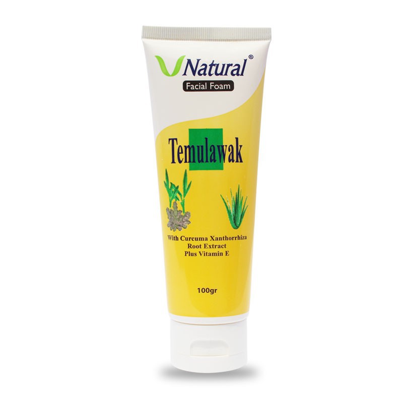 [COD] V NATURAL FACIAL FOAM TEMULAWAK 100GR - SABUN WAJAH V NATURAL  (️BPOM) [PERAWATAN WAJAH]