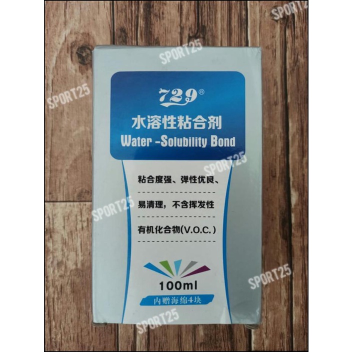 

LEM / WATER BASED GLUE / WBG BAT PINGPONG 729 ORIGINAL ISI 100ML