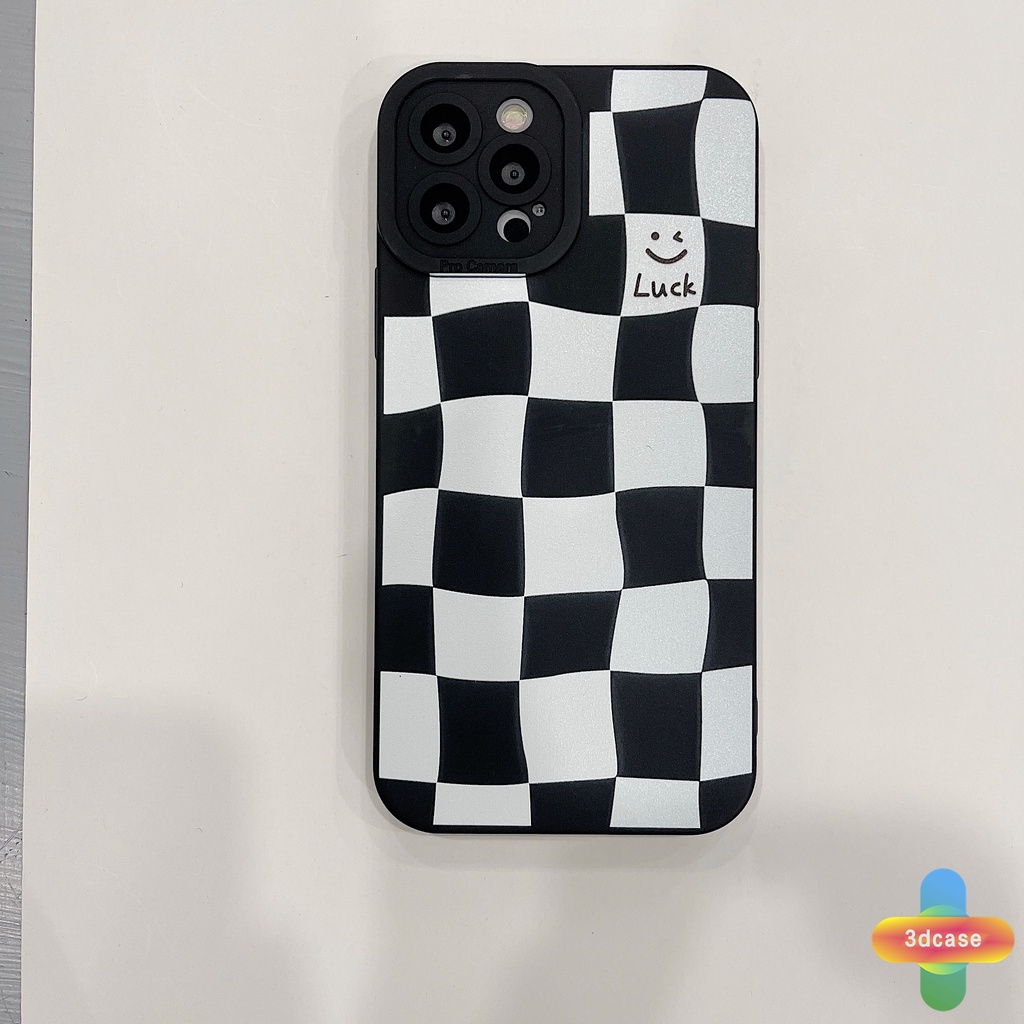 Casing Compatible For IPhone 11 12 13 PRO MAX 6 7 6S 8 Plus X XR XS MAX Se 2020 6SPlus 7Plus 6Plus 8Plus XSMAX Angel Eyes Soft Case Chessboard Luck Smiley Phone Case