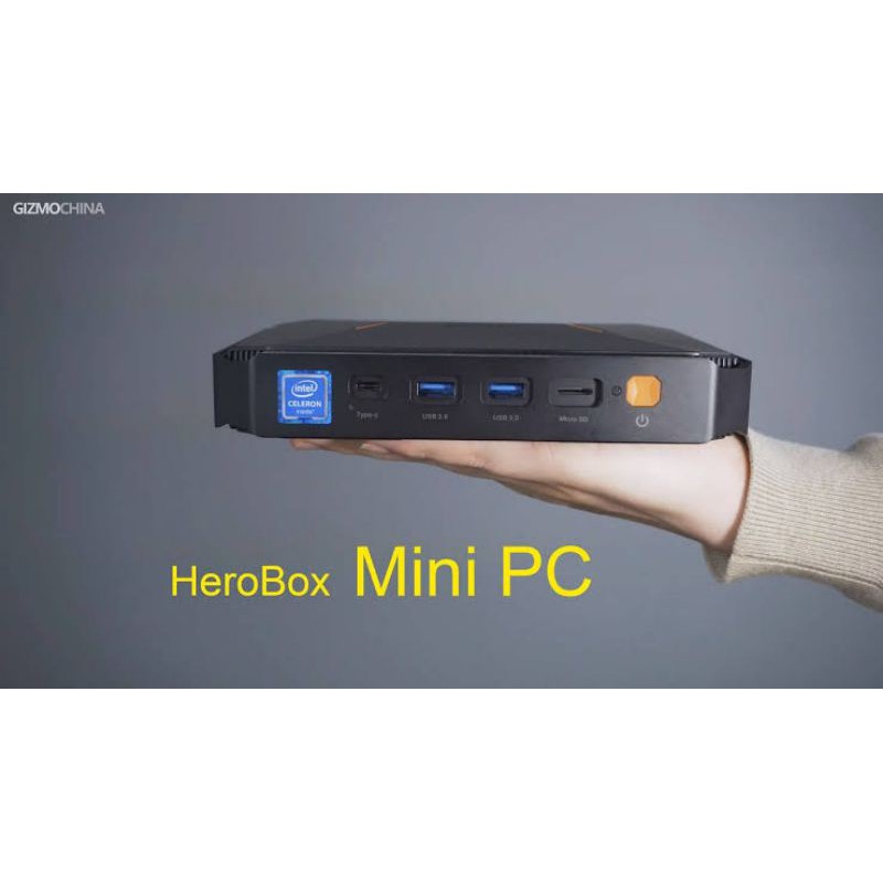 Mini PC Herobox 8/256GB SSD 4K GeminiLake N4100 WiFi Windows 10 (Slot Sata 2.5&quot; Up to 2TB)