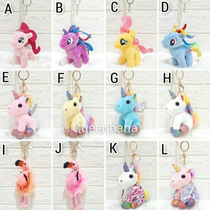 Gantungan Kunci Unicorn Gantungan Tas Unicorn Gantungan Kunci Flaminggo Little Pony