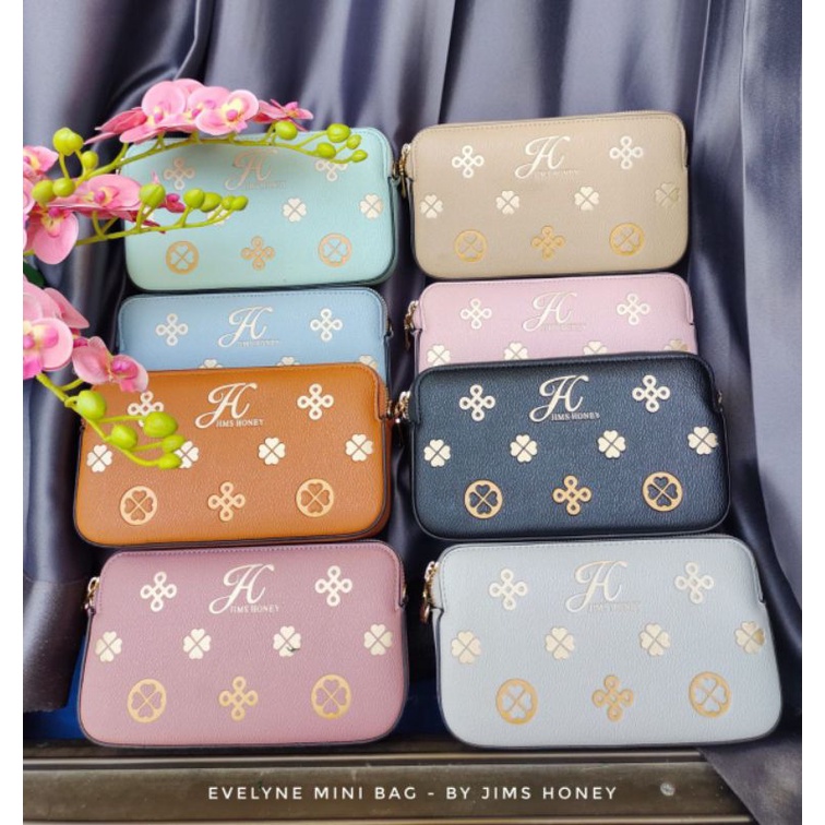 EVELINE ❤️GRATIS BOX ❤️ MINI BAG JIMSHONEY TAS SLEMPANG DAILY BERMOTIF ELEGAN