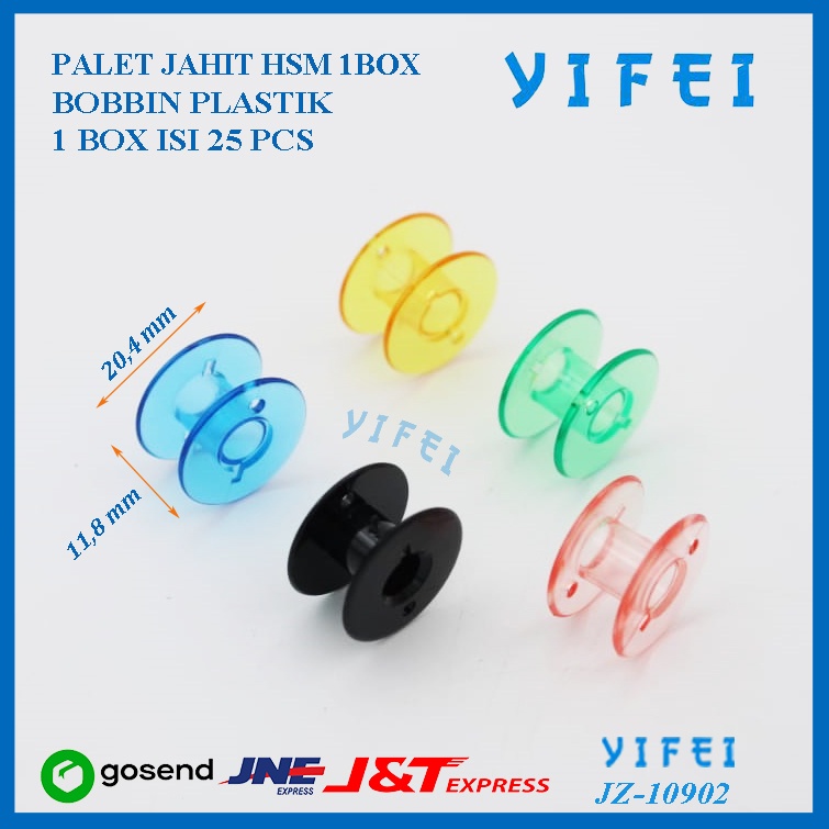 Bobbin/Spool Plastik Warna (Mesin Jahit Portable)/Spul Plastik Portable Multifungsi/YIFE10902