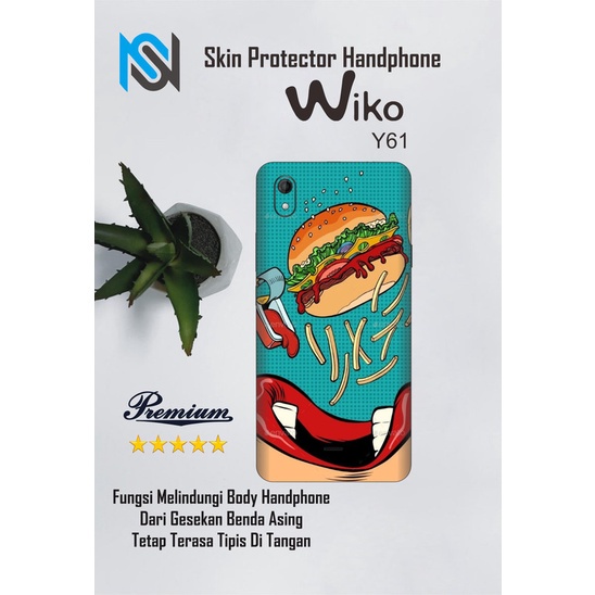 Isi 2pcs Garskin Hp Wiko Y61 Motif Anime Free Custom Motif (Bisa COD)