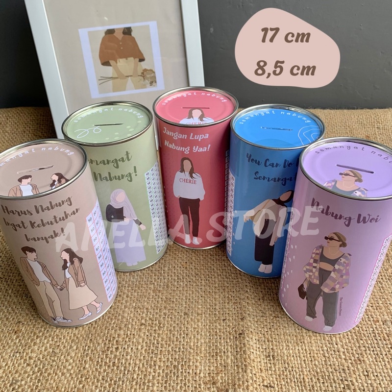 Celengan target / celengan tabung / celengan murah / Tabungan target viral / tabungan target