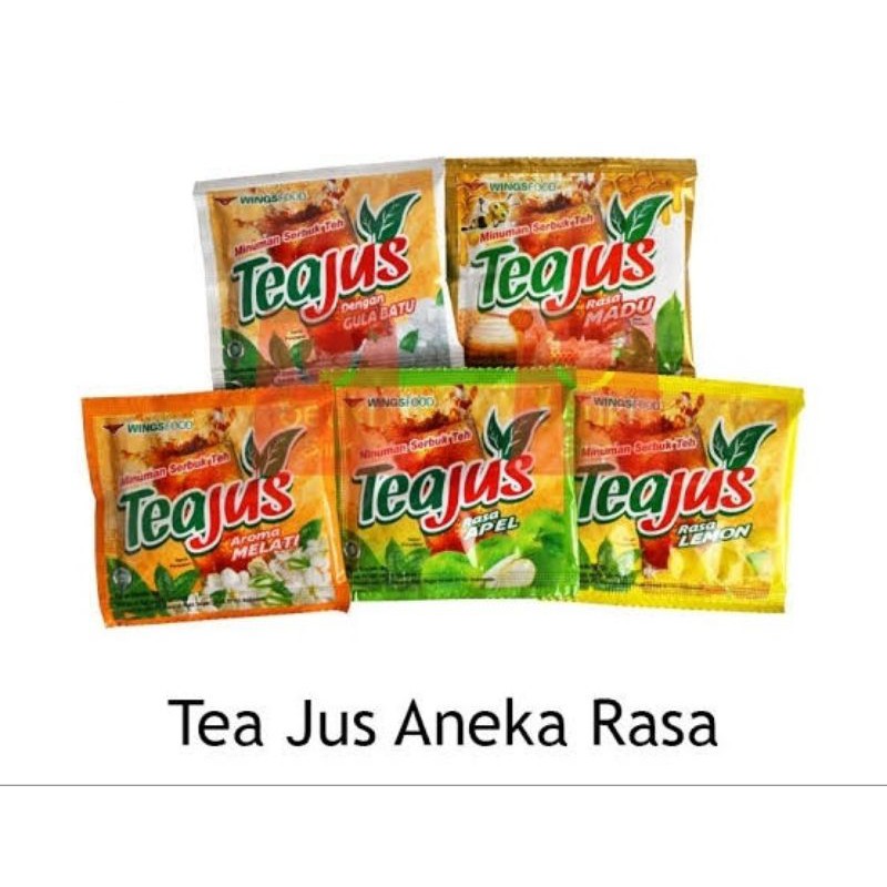 

Teajus Aneka Rasa. Gula Batu / Lemon / Apel / Melati / Madu, isi 10 Sachet