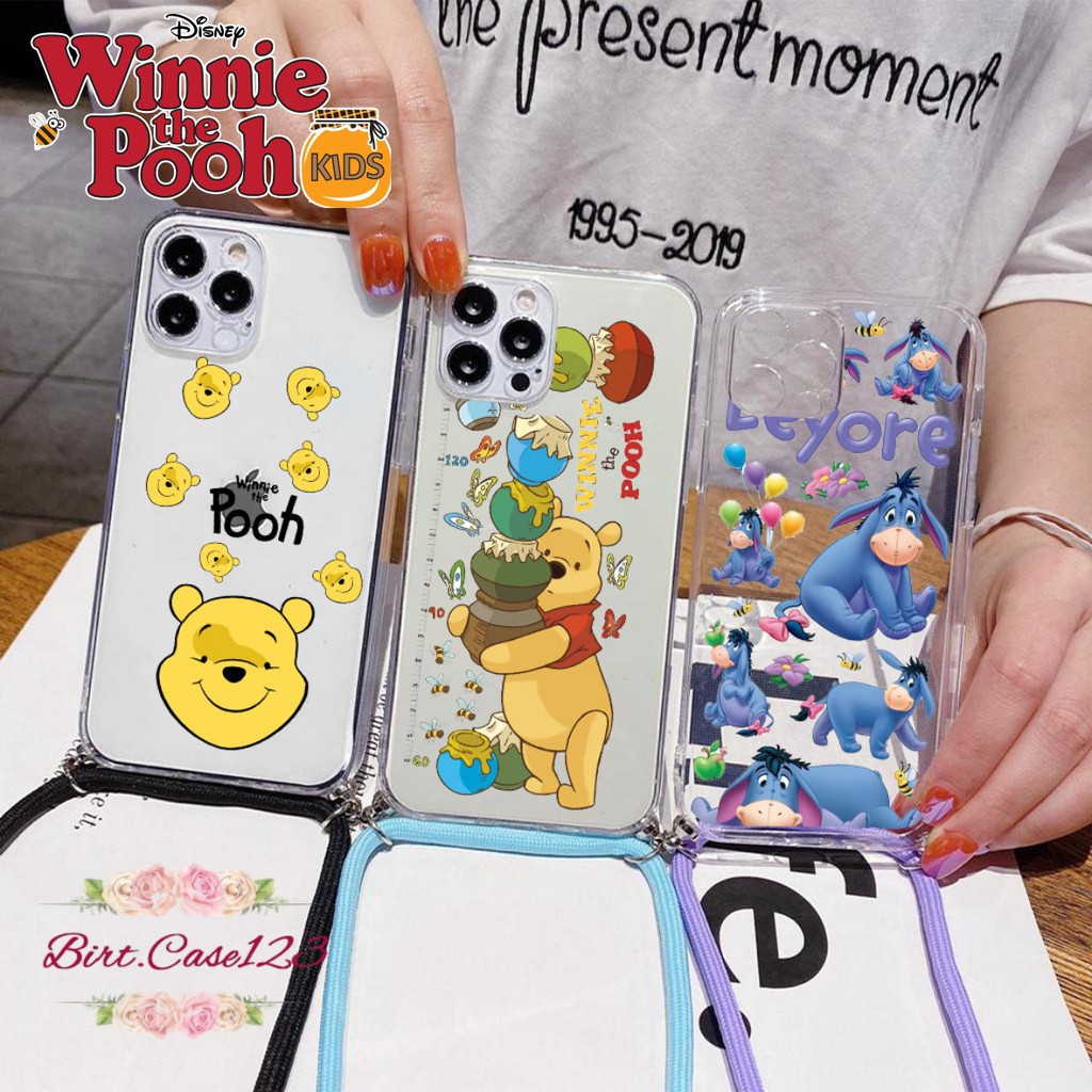 SOFTCASE SLINGCASE LANYARD BENING WINNIE THE POOH OPPO VIVO XIAOMI SAMSUNG REALME IPHONE BC5744