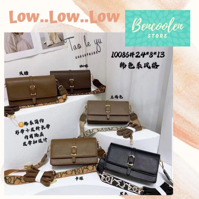 Tas Selempang/Shoulder Bag Wanita TLY 10086 Long Gesper Khaki