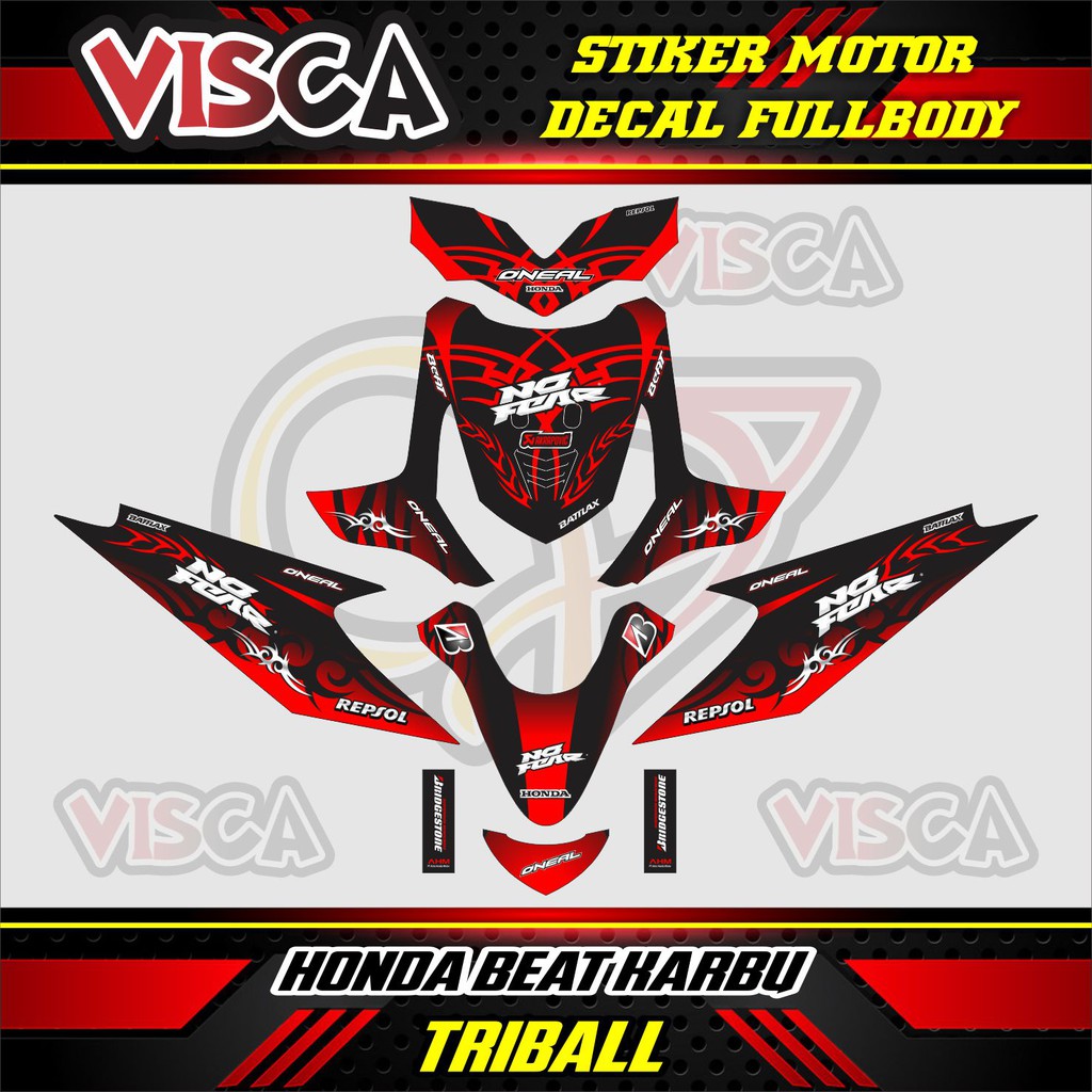 Decal Beat Karbu Stiker Beat Karbu Decal Honda Beat Karbu Stiker