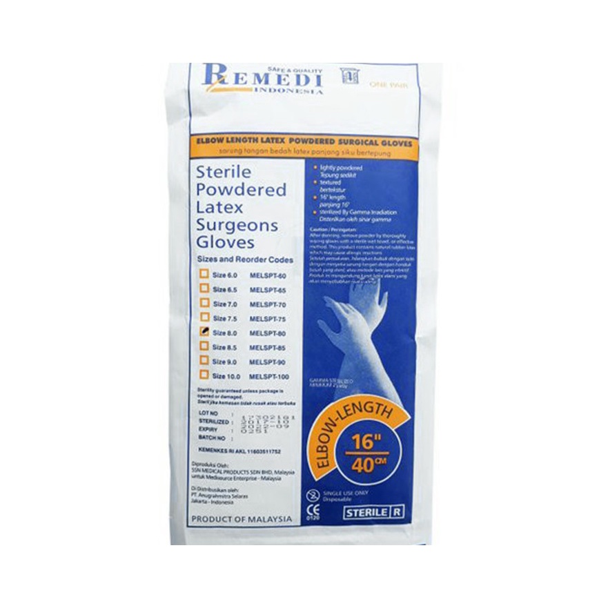 REMEDI - Sarung Tangan Obgyn Steril | Surgeon Gloves Latex Powdered