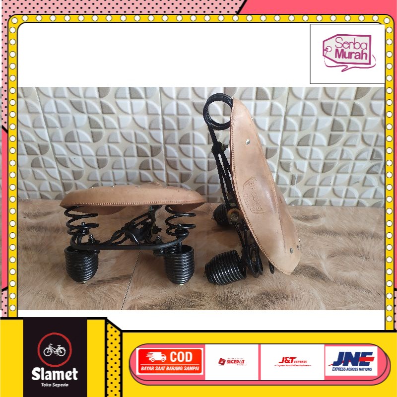 SADEL GELUNG KULIT SADEL KULIT SEPEDA SADEL KLASIK KULIT SADEL SEPEDA EMPUK SADEL SEPEDA ONTHEL